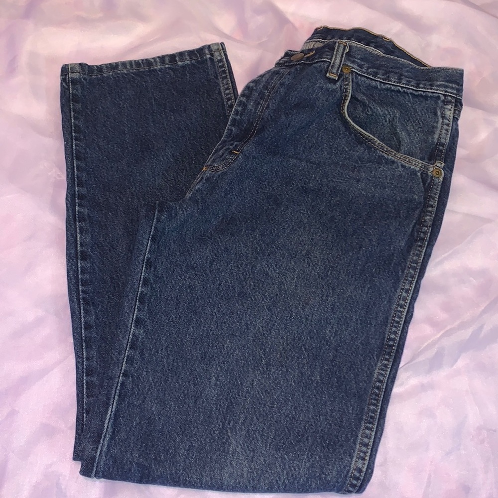 MENS DARK WASH WRANGLER JEANS